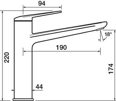 LEV10MB - Levant Monobloc Matt Black