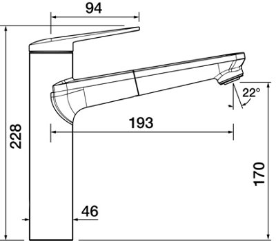 LEV20CP - Levant Pull-out Chrome