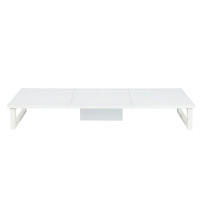 Levede Dual Screen Stand Riser White Desktop Computer Monitor Shelf ...