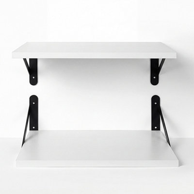Levede Rustic Floating Shelves 2PC Wall Mounted Shelf DIY Storage Display