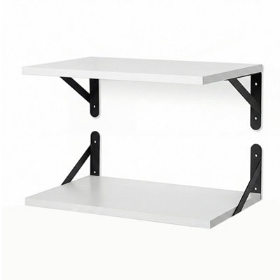 Levede Rustic Floating Shelves 2PC Wall Mounted Shelf DIY Storage Display