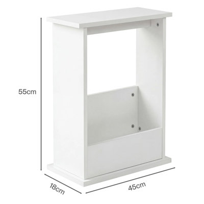 Levede Side Table with Magazine Rack Modern Slim End Table for Living Room