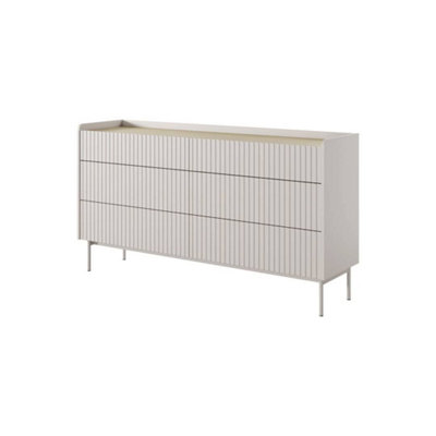 LEVEL - Chic and Functional Chest of Drawers with Ample Storage - Cashmere Beige(H)820mm (W)1530mm (D)380mm
