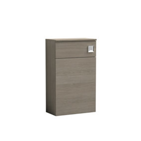 Level Compact Floor Standing WC Toilet Unit (Concealed Cistern & Toilet Pan Not Included) - 500mm - Solace Oak - Balterley
