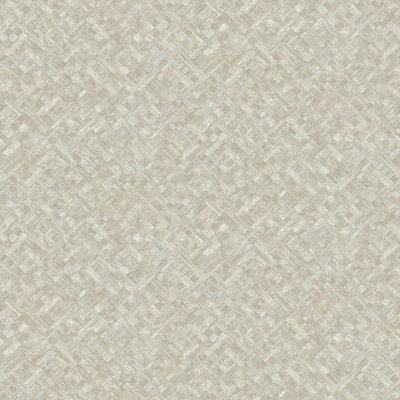 Level Two Agave Taupe Textured Herringbone Wallpaper