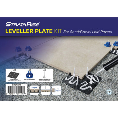 Leveller Plate Kit for External Sand / Gravel Laid Pavers (10x plates ...