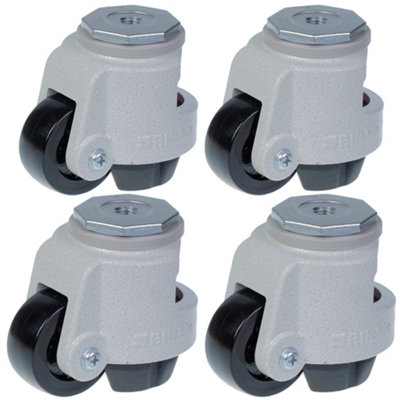 Levelling castor 63mm wheel Blickle castor 500kg capacity HRIG-POA 63G -Set of 4