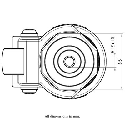 Levelling castor 63mm wheel Blickle castor 500kg capacity HRIG-POA 63G ...