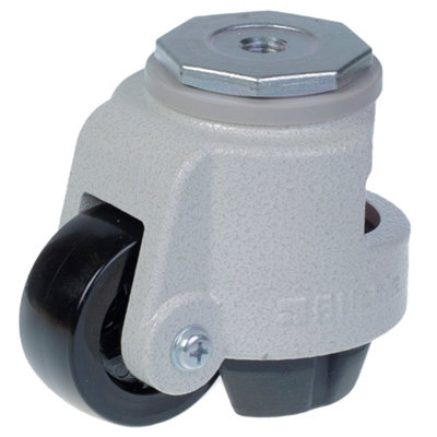 Levelling series HRIG-POA 63G 63mm swivel threaded bolt hole M12x15mm castor wit