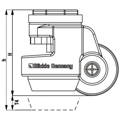Levelling series HRIG-POA 63G 63mm swivel threaded bolt hole M12x15mm ...