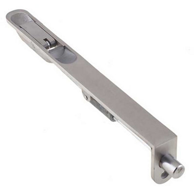 Lever Action Flushbolts with Radiused Forend - 203x20mm Satin Stainless Steel