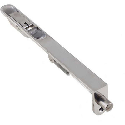 Lever Action Radiused Flushbolts 305x20mm in Polished Stainless Steel for Double Doors