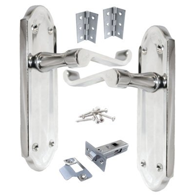 Lever Door Handles Chrome Scroll Ashford Hinges & Latch