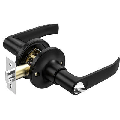 Lever Lock, Interior Door Lock, Door Handle Knob Design Door Lock-Black