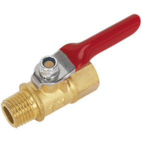 Lever Style Ball Valve - 1/4" Male BSPT Inlet to 1/4" Female BSP - Air Valve