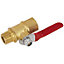 Lever Style Ball Valve - 1/4" Male BSPT Inlet to 1/4" Female BSP - Air Valve