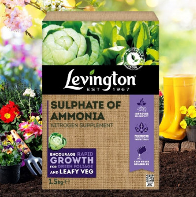 Levington All Purpose Plant Food Sulphate Of Ammonia Nitrogen Supplement 1.5kg