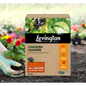Levington Chicken Manure Plant Food Pellets All Purpose Flowers Fruit Veg 3.5kg