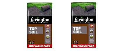 Levington Peat Free Top Soil 30L Pack of 2