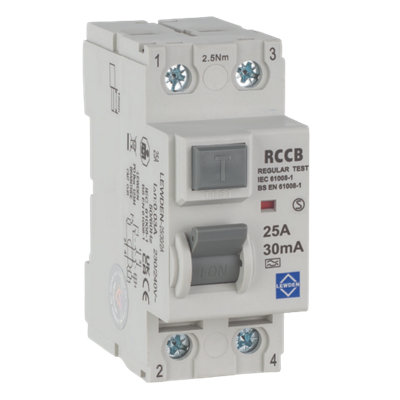 Lewden 25/30/2A 25A 30mA 230V 2 Pole RCD