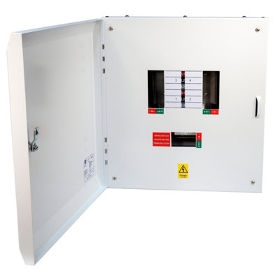Lewden E-TPN04LW 4 Way 125A TP+N Three Phase Distribution Board without Incomer