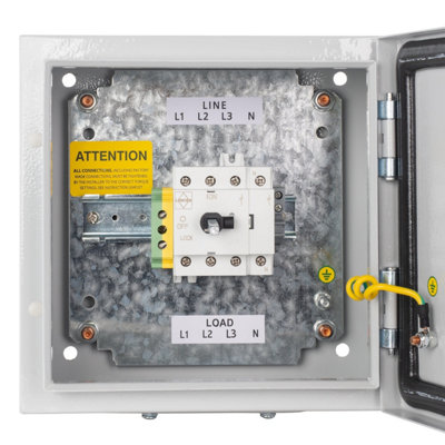 Lewden IS634P 63A TP+N Metal Isolator Switch Disconnector
