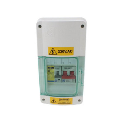 Lewden SRG1VCU-RP Plastic Enclosure with Main Switch, MCB and SRG1VCU IP55