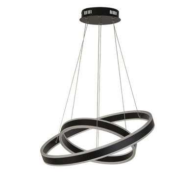 Lewis LED Double Black Ceiling Pendant