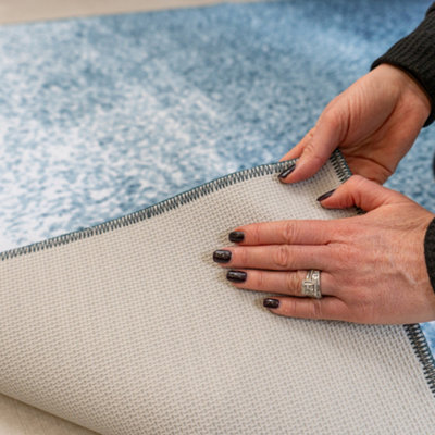 Lex Ombre Print Non-Slip Reverse Washable Rug