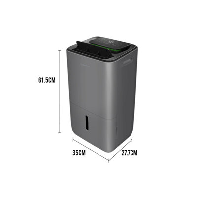 Lexent 30L Plasma-cluster Ion Dehumidifier, UVC Air Purifier, Low Energy, PM2.5, HEPA/Activated Carbon, Laundry Black