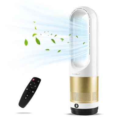 LEXENT Bladeless Tower Fan with Remote Control 8 Speeds Cooling fan Gold cooling fan for Bedroom Kitchen Office Price Comparisons | Compare The Build