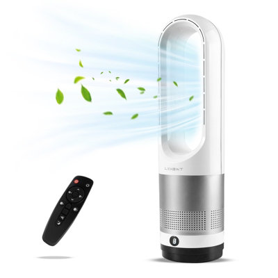 LEXENT Bladeless Tower Fan with Remote Control 8 Speeds Cooling fan Silver cooling fan for Bedroom Kitchen Office Price Comparisons | Compare The Build