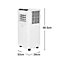 LEXENT Portable Air Conditioner 9000 BTU, Portable Air Conditioner Dehumidifier, Air Cooler, Energy Rating A, LC9W