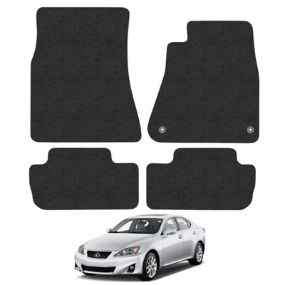 Lexus IS250 Auto 2005-2013 Car Floor Mats Carpet Tailored Fit 4pcs Set Anti-Slip