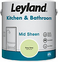 Leyland Kitchen & Bathroom Fizzy Lime Mid Sheen Paint 2.5L