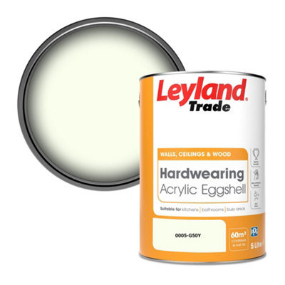 Leyland Trade Hardwearing Acrylic Eggshell Emulsion Paint (0005-G50Y) 5L