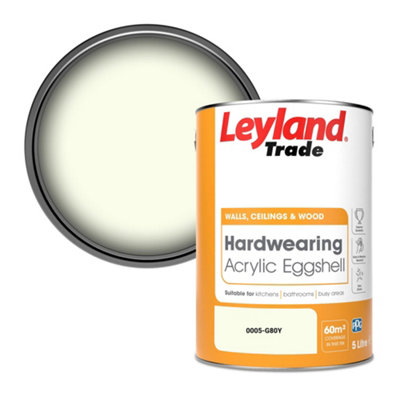 Leyland Trade Hardwearing Acrylic Eggshell Emulsion Paint (0005-G80Y) 5L