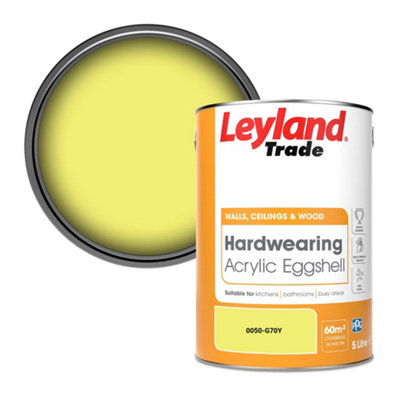 Leyland Trade Hardwearing Acrylic Eggshell Emulsion Paint (0050-G70Y) 5L