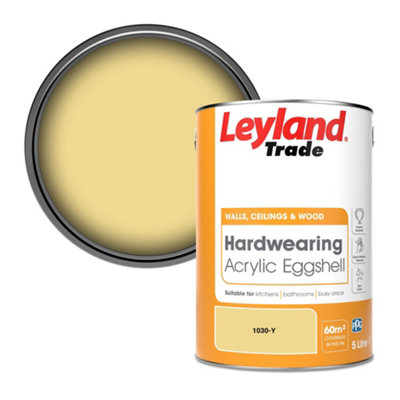 Leyland Trade Hardwearing Acrylic Eggshell Emulsion Paint (1030-Y) 5L