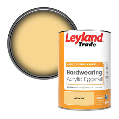 Leyland Trade Hardwearing Acrylic Eggshell Emulsion Paint (1030-Y10R) 5L