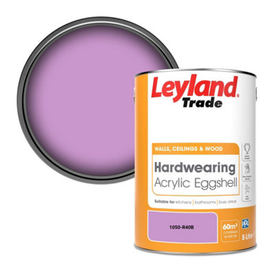 Leyland Trade Hardwearing Acrylic Eggshell Emulsion Paint (1050-R40B) 5L