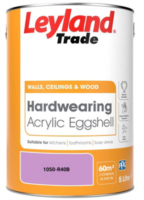Leyland Trade Hardwearing Acrylic Eggshell Emulsion Paint (1050-R40B) 5L