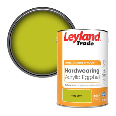 Leyland Trade Hardwearing Acrylic Eggshell Emulsion Paint (1080-G60Y) 5L