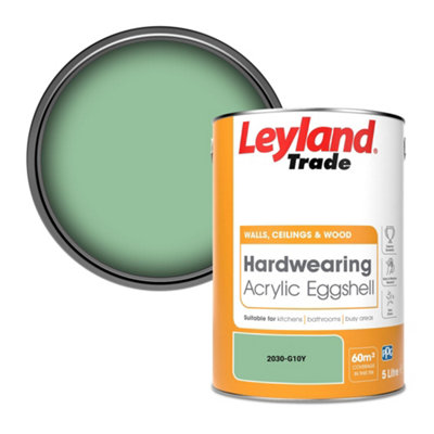 Leyland Trade Hardwearing Acrylic Eggshell Emulsion Paint (2030-G10Y) 5L
