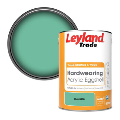 Leyland Trade Hardwearing Acrylic Eggshell Emulsion Paint (2040-B90G) 5L
