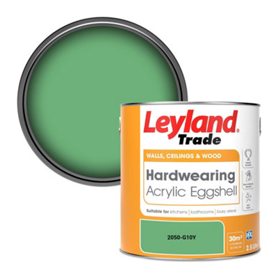 Leyland Trade Hardwearing Acrylic Eggshell Emulsion Paint (2050-G10Y) 2.5L