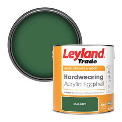 Leyland Trade Hardwearing Acrylic Eggshell Emulsion Paint (5040-G10Y) 2.5L