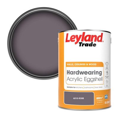 Leyland Trade Hardwearing Acrylic Eggshell Emulsion Paint (6010-R30B) 5L