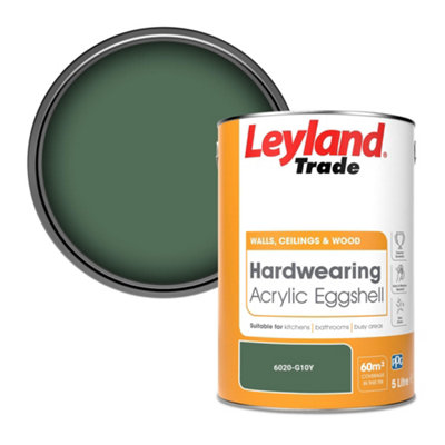Leyland Trade Hardwearing Acrylic Eggshell Emulsion Paint (6020-G10Y) 5L
