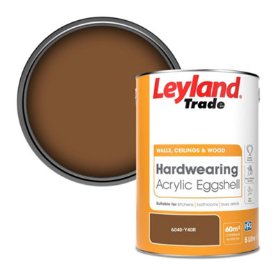 Leyland Trade Hardwearing Acrylic Eggshell Emulsion Paint (6040-Y40R) 5L